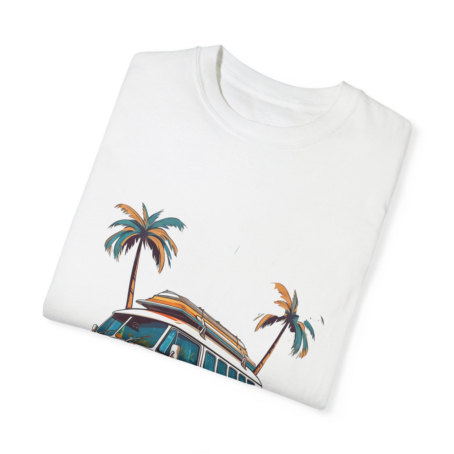 Retro Surf Van: Unisex Garment-Dyed T-shirt