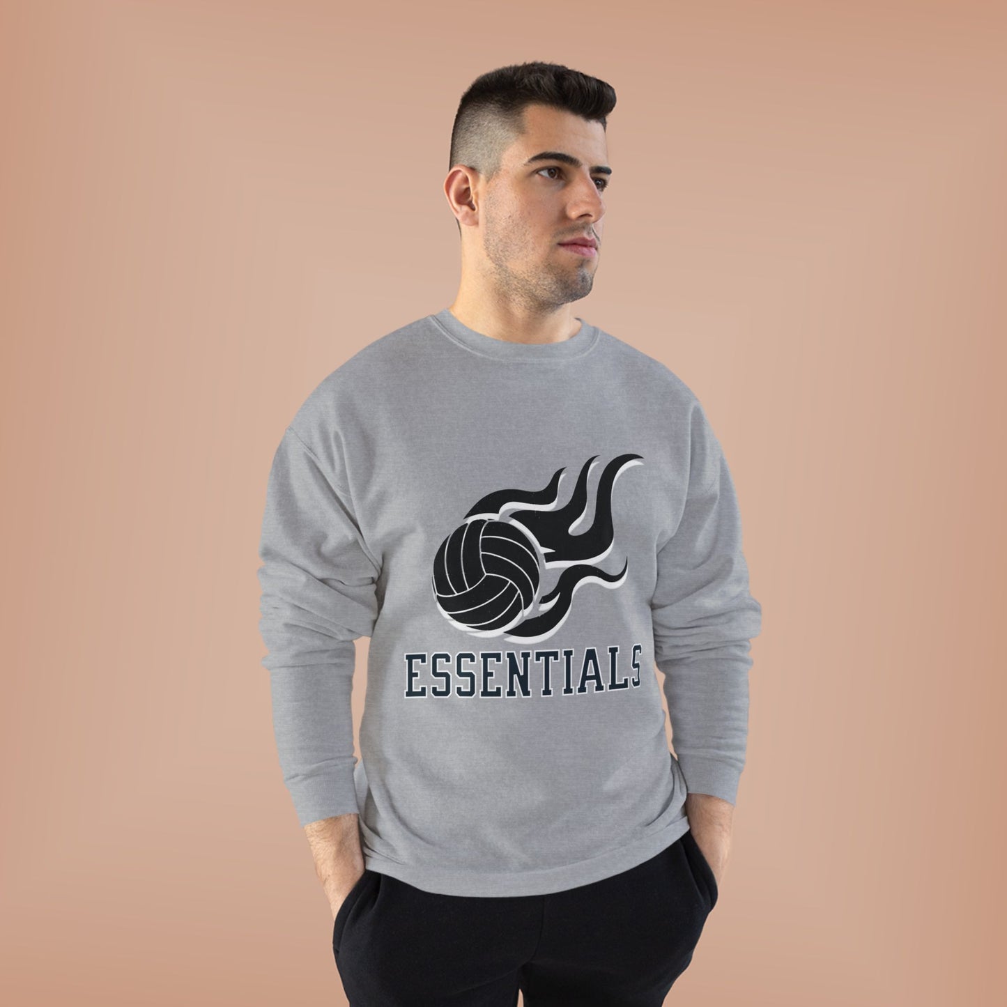 Volleyball Essentials Crewneck Sweatshirt - Unisex Eco-Friendly, Sportswear, Athletic Casual, Team Spirit, Gift for Sports Lovers