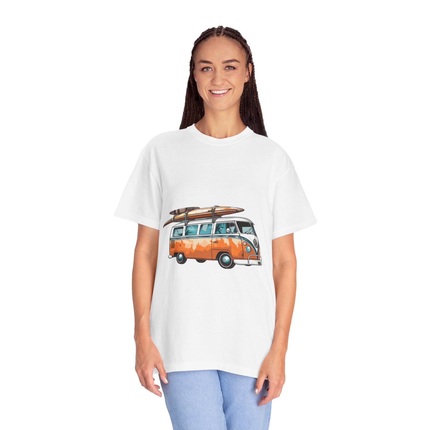 Retro Surf Van: Unisex Garment-Dyed T-shirt