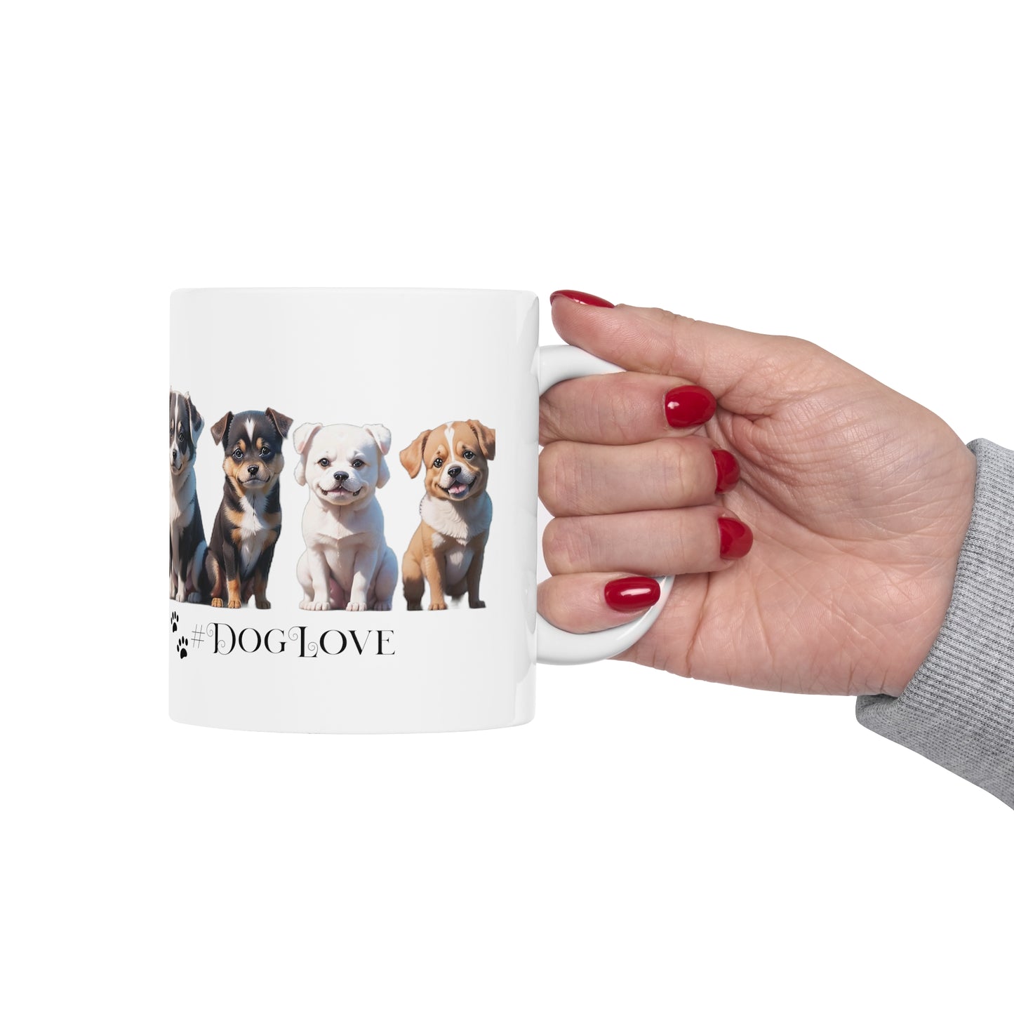 Ceramic Mug 11oz: #DogLove