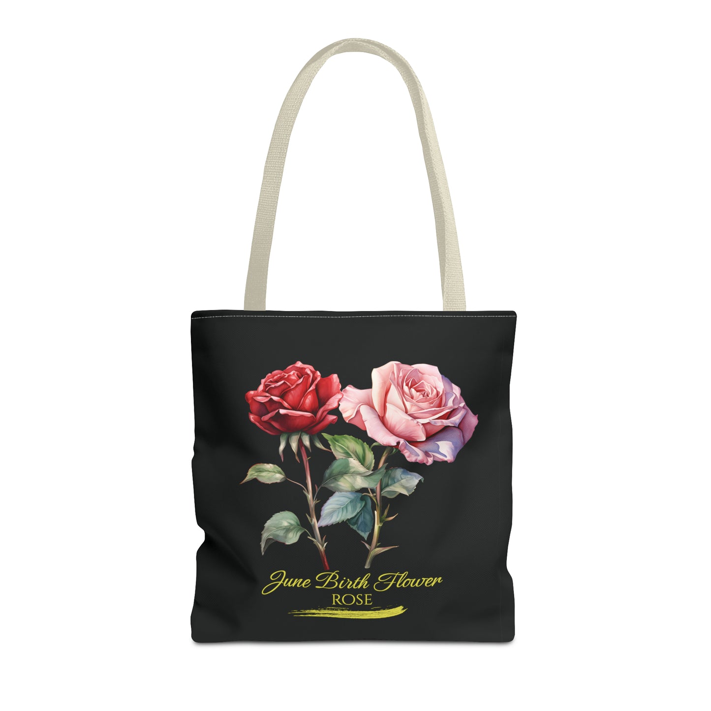 June Birth Flower: Rose - Tote Bag (AOP)