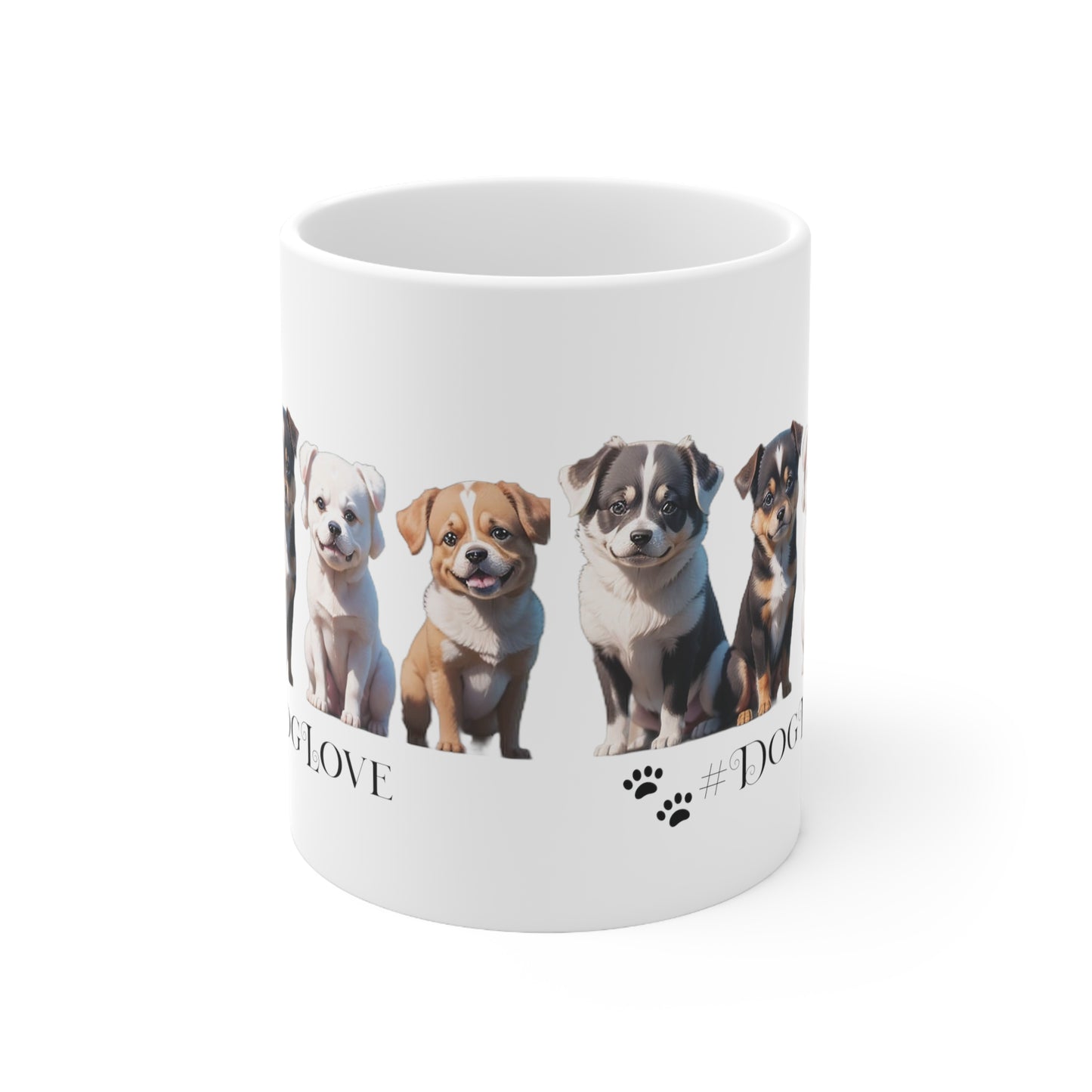 Ceramic Mug 11oz: #DogLove