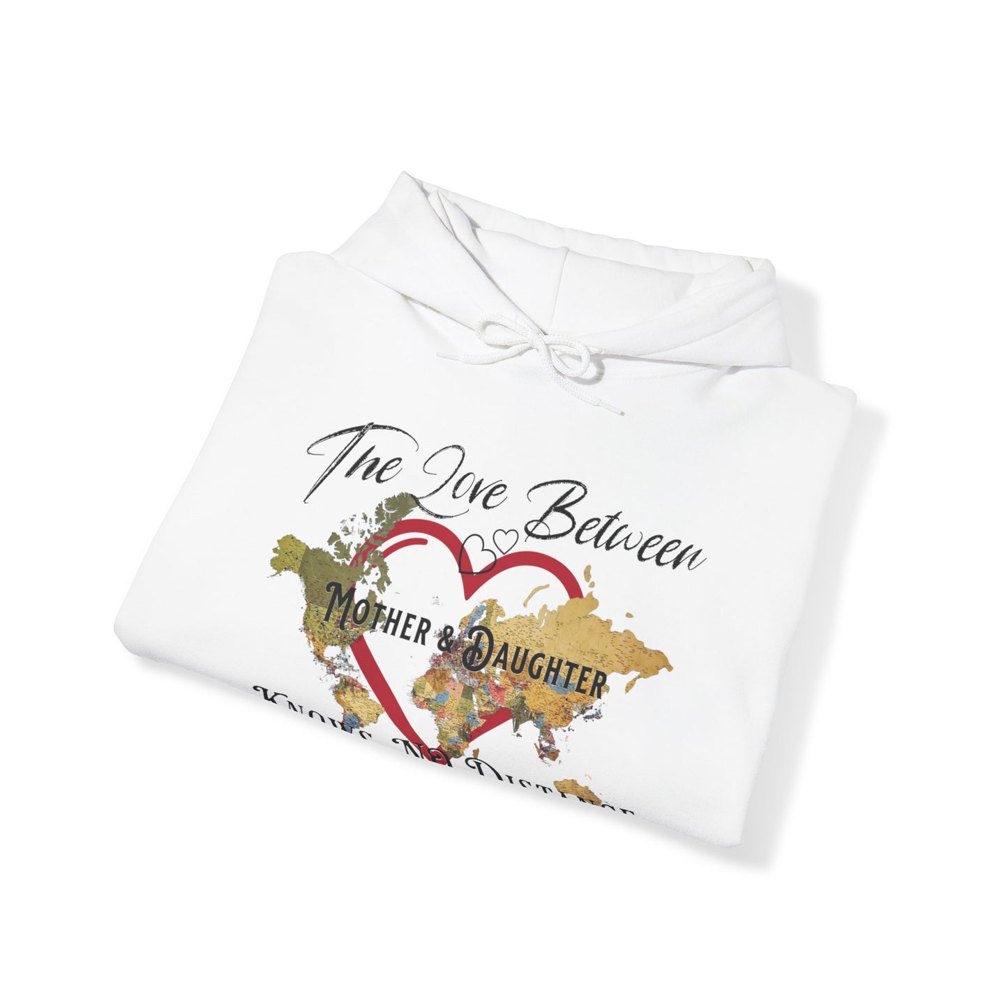 The love between mother and daughter knows no distance - Unisex Heavy Blend™ Hooded Sweatshirt