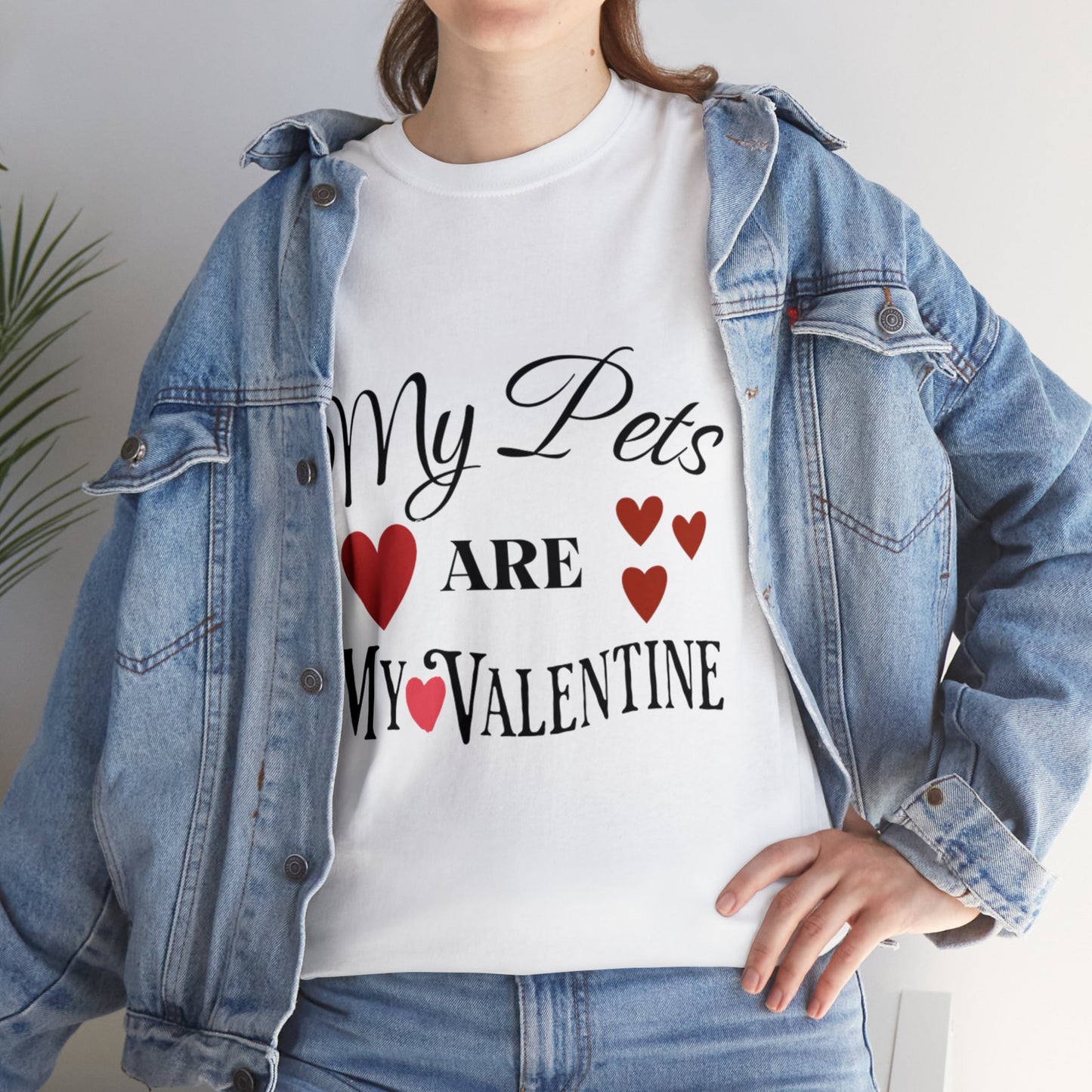 My Pets Are My Valentine1 - Unisex Heavy Cotton Tee