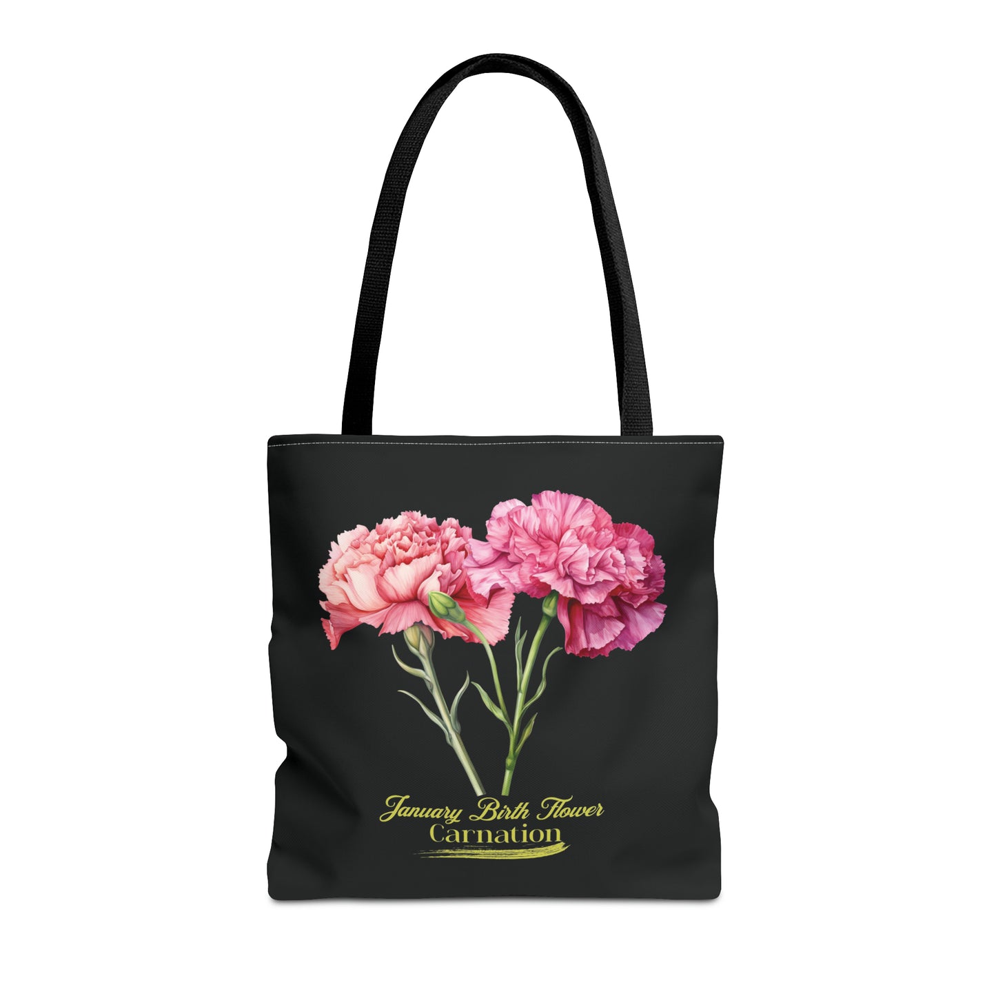 January Birth Flower: Carnation - Tote Bag (AOP)