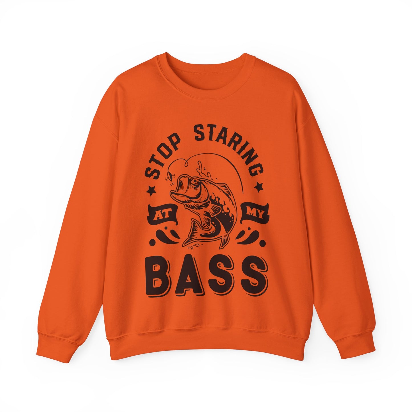 Stop staring at my Bass - Unisex Heavy Blend™ Crewneck Sweatshirt