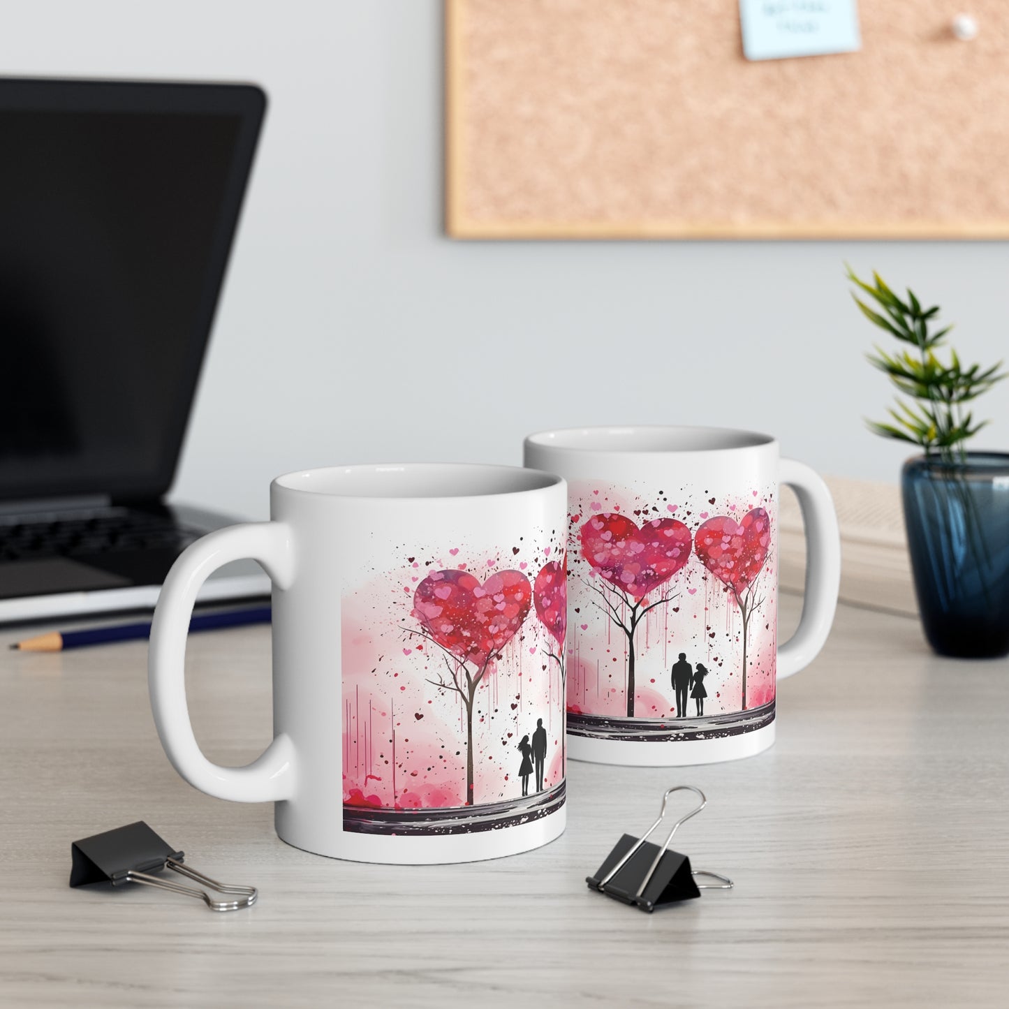 Valentine's two hearts as one: Ceramic Mug 11oz