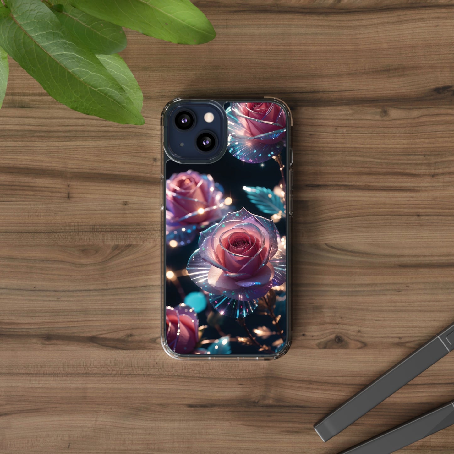 Clear Phone Cases: Fantasy Roses