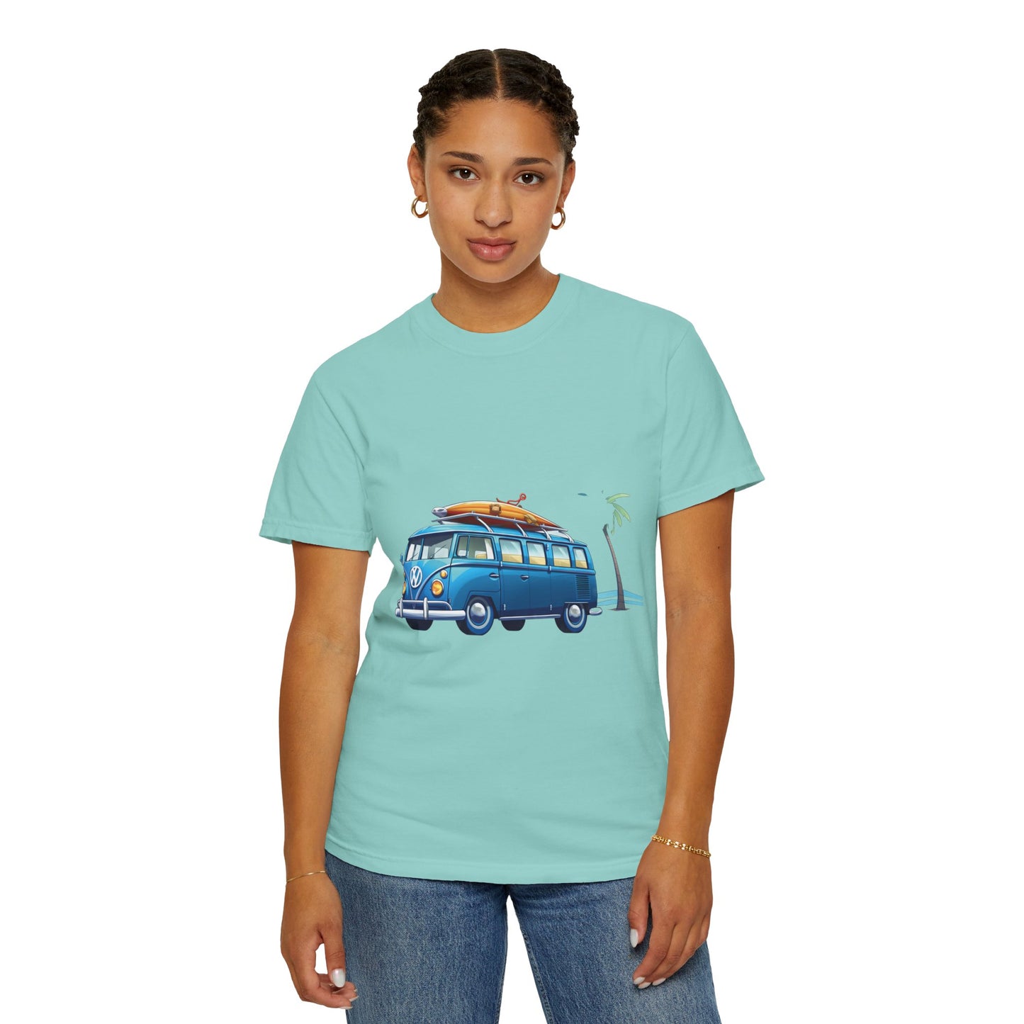 Retro Surf Van: Unisex Garment-Dyed T-shirt