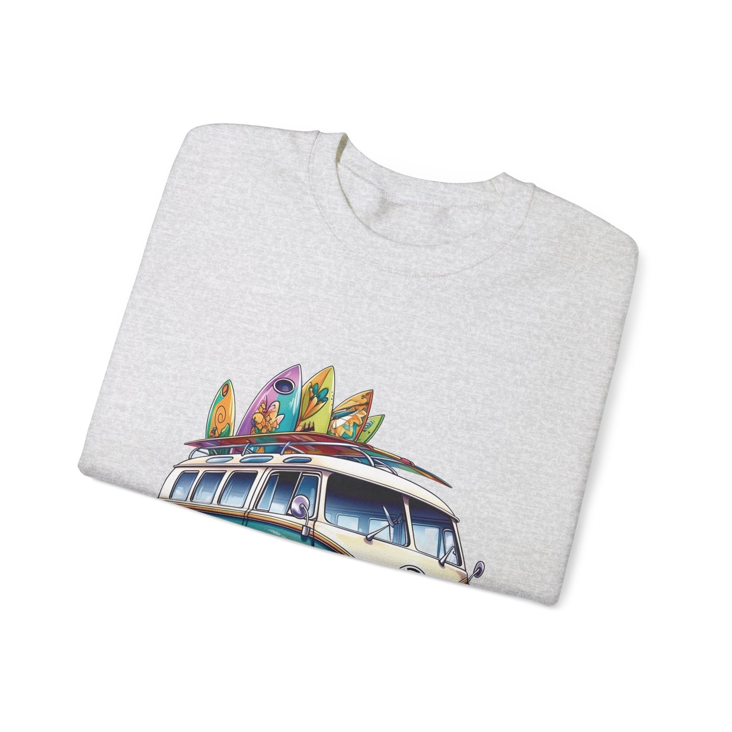 Retro Surf Van - Unisex Heavy Blend™ Crewneck Sweatshirt