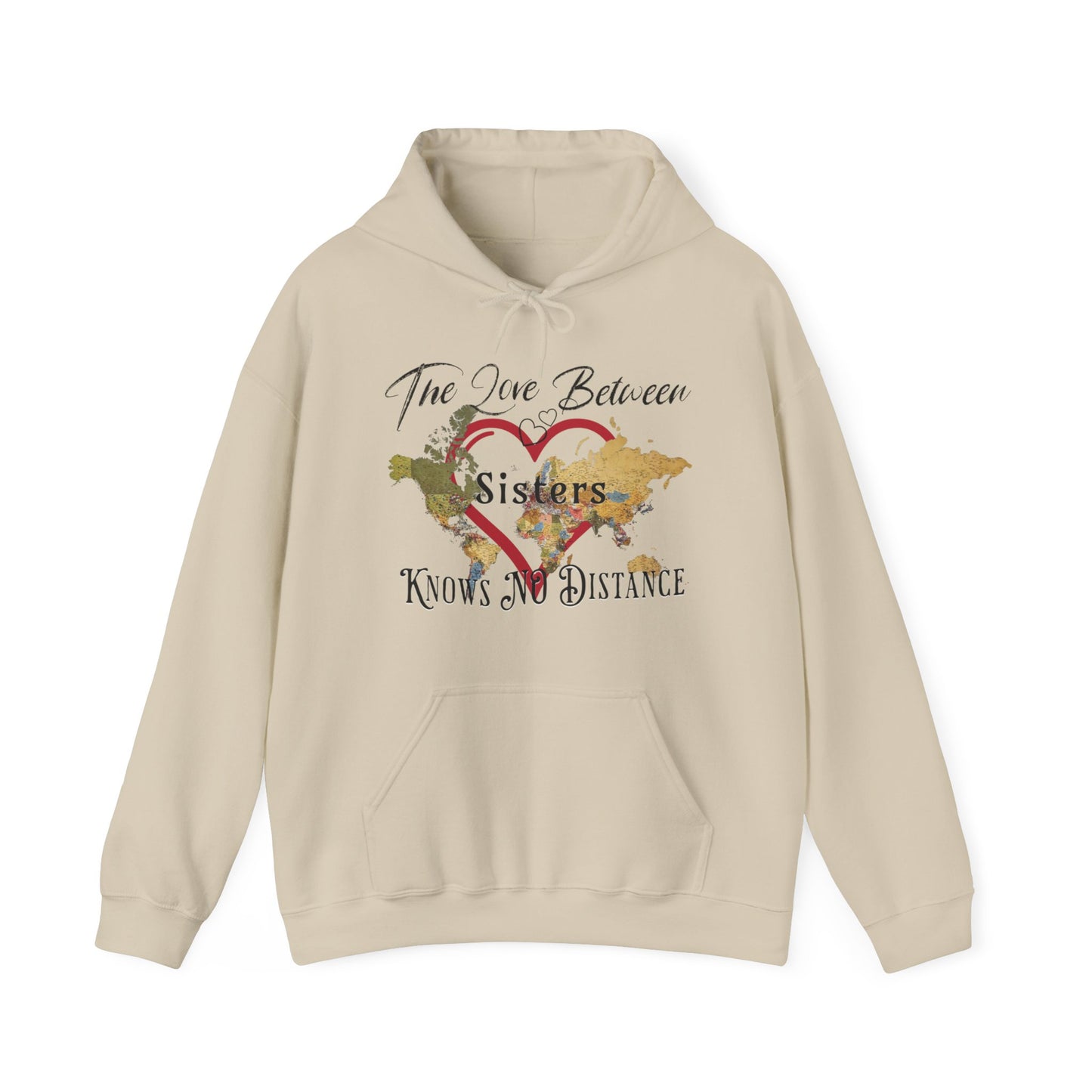 The love between sisters knows no distance - Unisex Heavy Blend™ Hooded Sweatshirt
