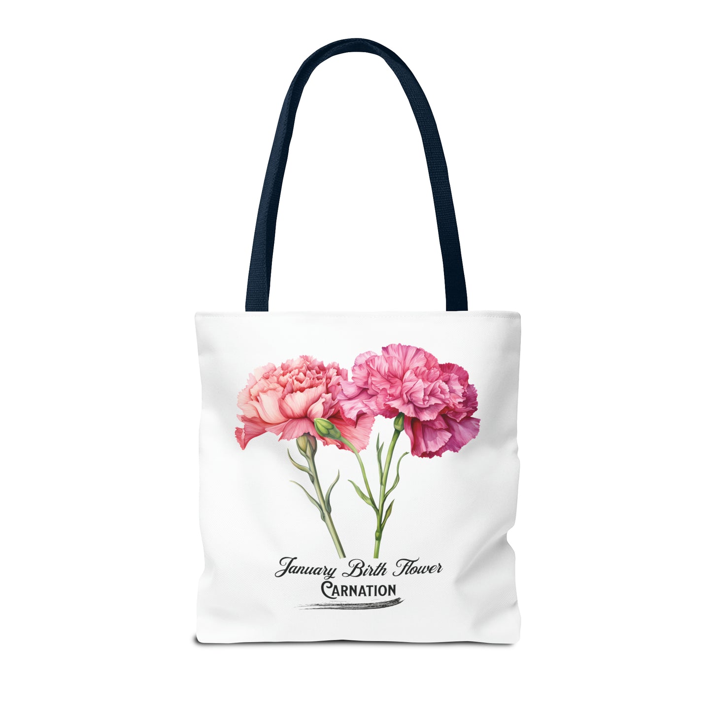 January Birth Flower: Carnation - Tote Bag (AOP)