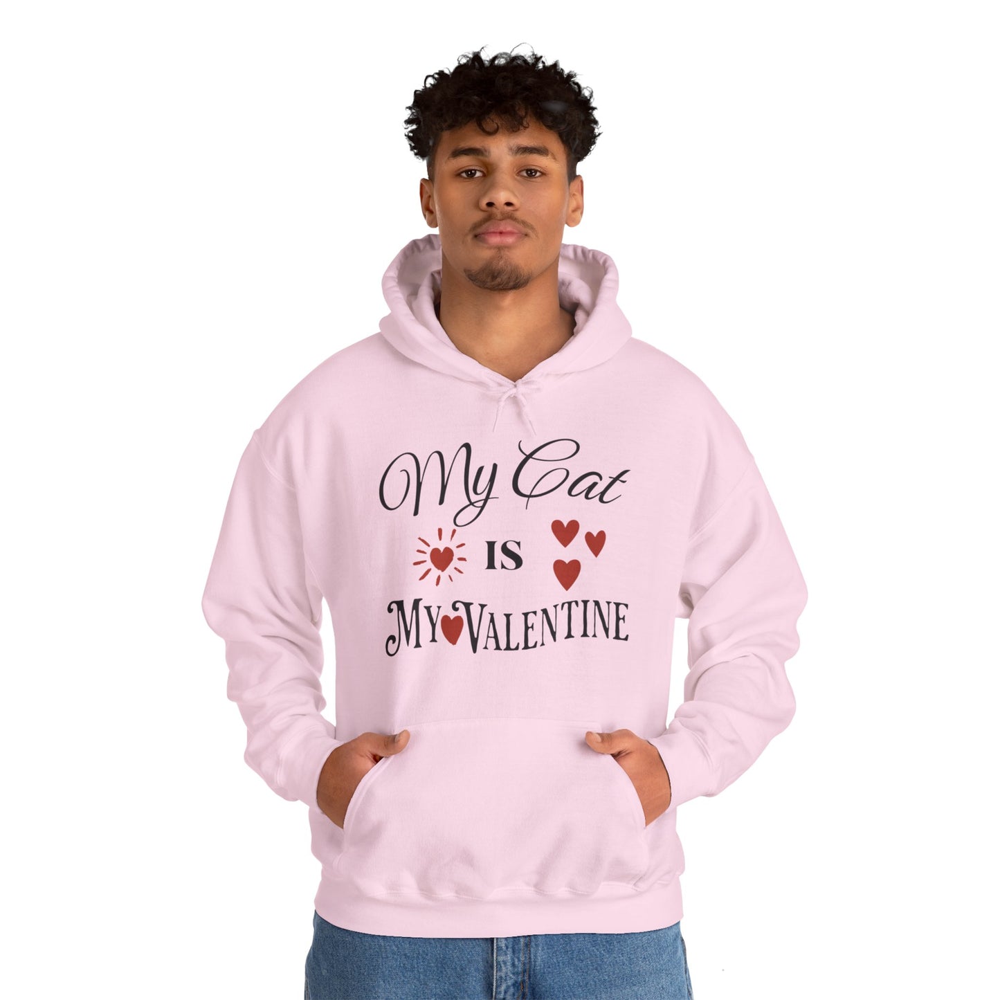 My Cat Is My Valentine - Unisex Heavy Blend™ Hooded Sweatshirt