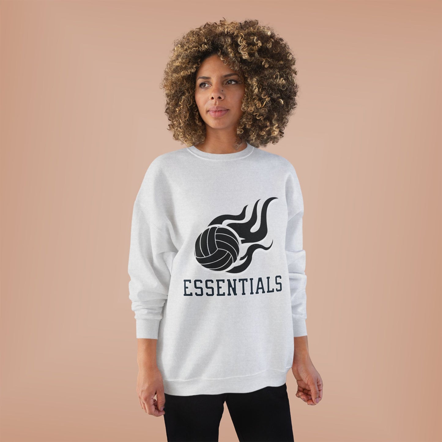 Volleyball Essentials Crewneck Sweatshirt - Unisex Eco-Friendly, Sportswear, Athletic Casual, Team Spirit, Gift for Sports Lovers