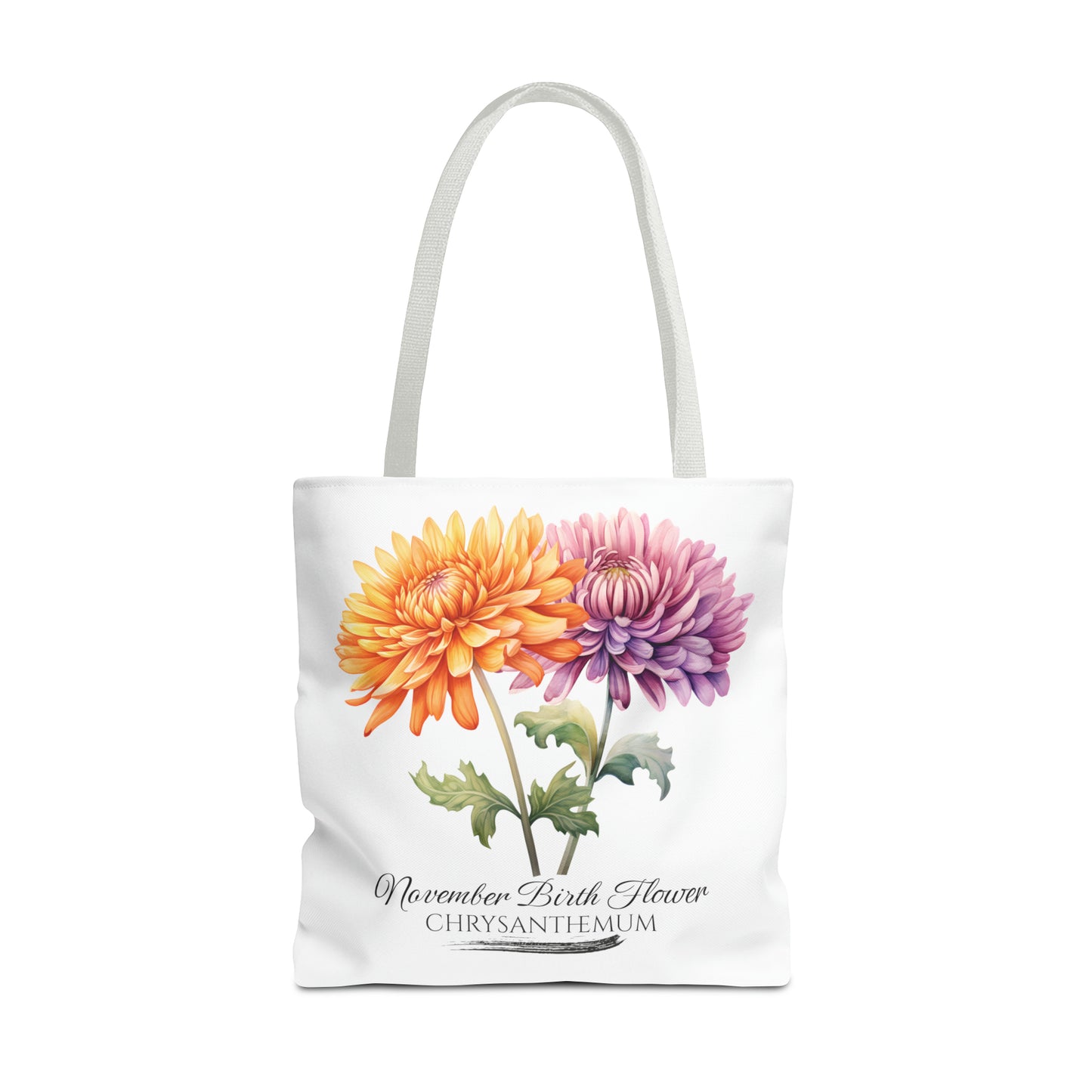 November Birth Flower: Chrysanthemum - Tote Bag (AOP)