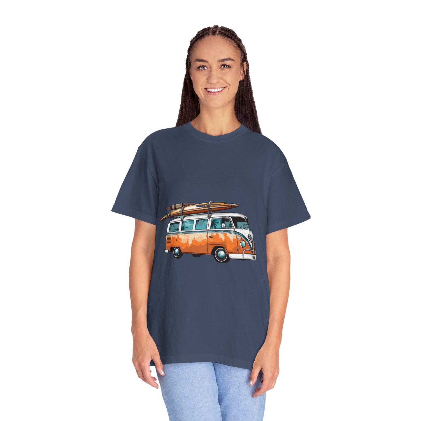 Retro Surf Van: Unisex Garment-Dyed T-shirt