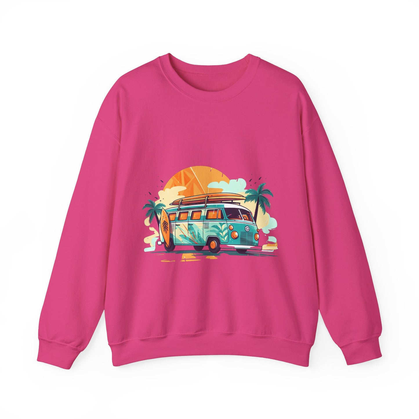 Retro Surf Van - Unisex Heavy Blend™ Crewneck Sweatshirt