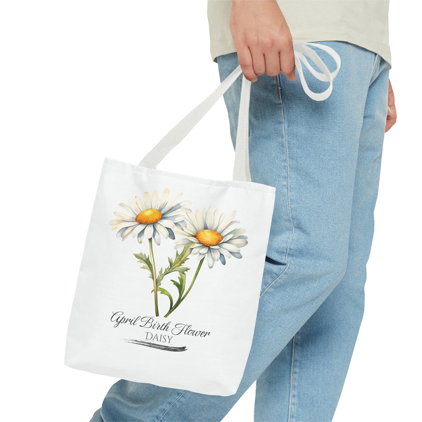 April Birth Flower: Daisy - Tote Bag (AOP)