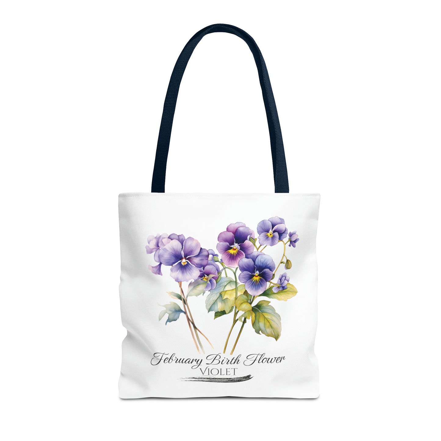 February Birth Flower: Violet - Tote Bag (AOP)