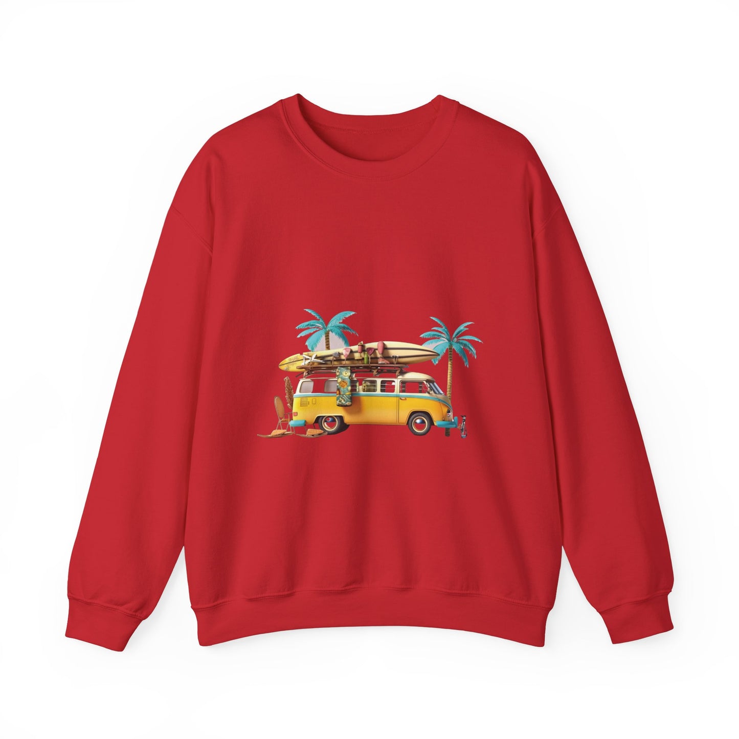 Retro Surf Van - Unisex Heavy Blend™ Crewneck Sweatshirt