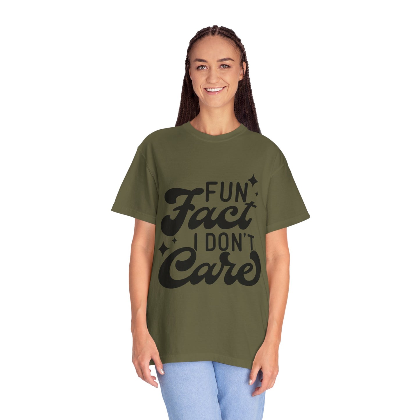 Fun fact - I don't care - Unisex Garment-Dyed T-shirt