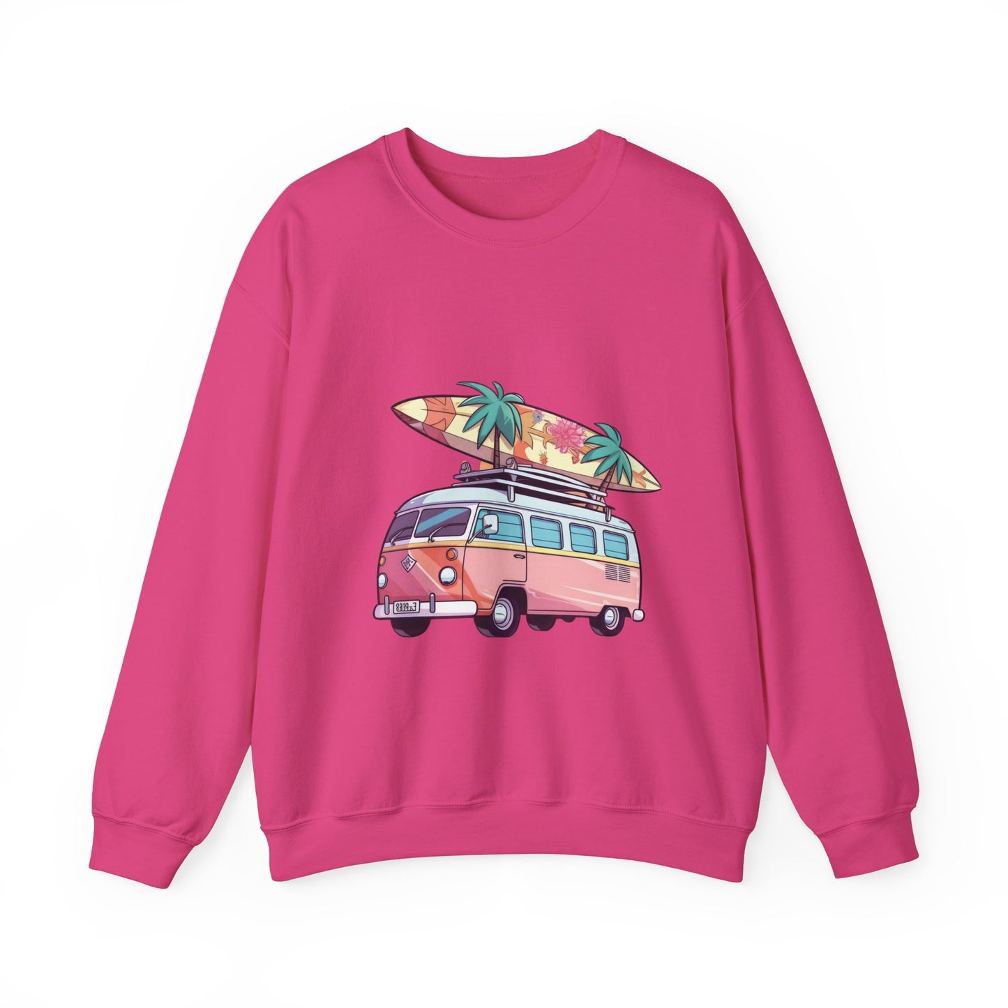 Retro Surf Van - Unisex Heavy Blend™ Crewneck Sweatshirt