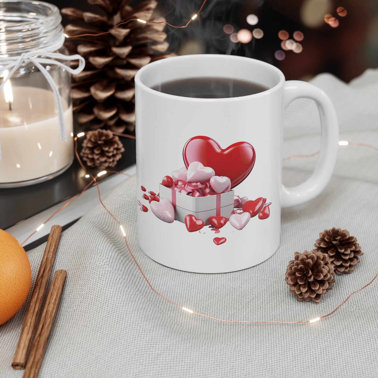 Valentine's Heart Gift: Ceramic Mug 11oz