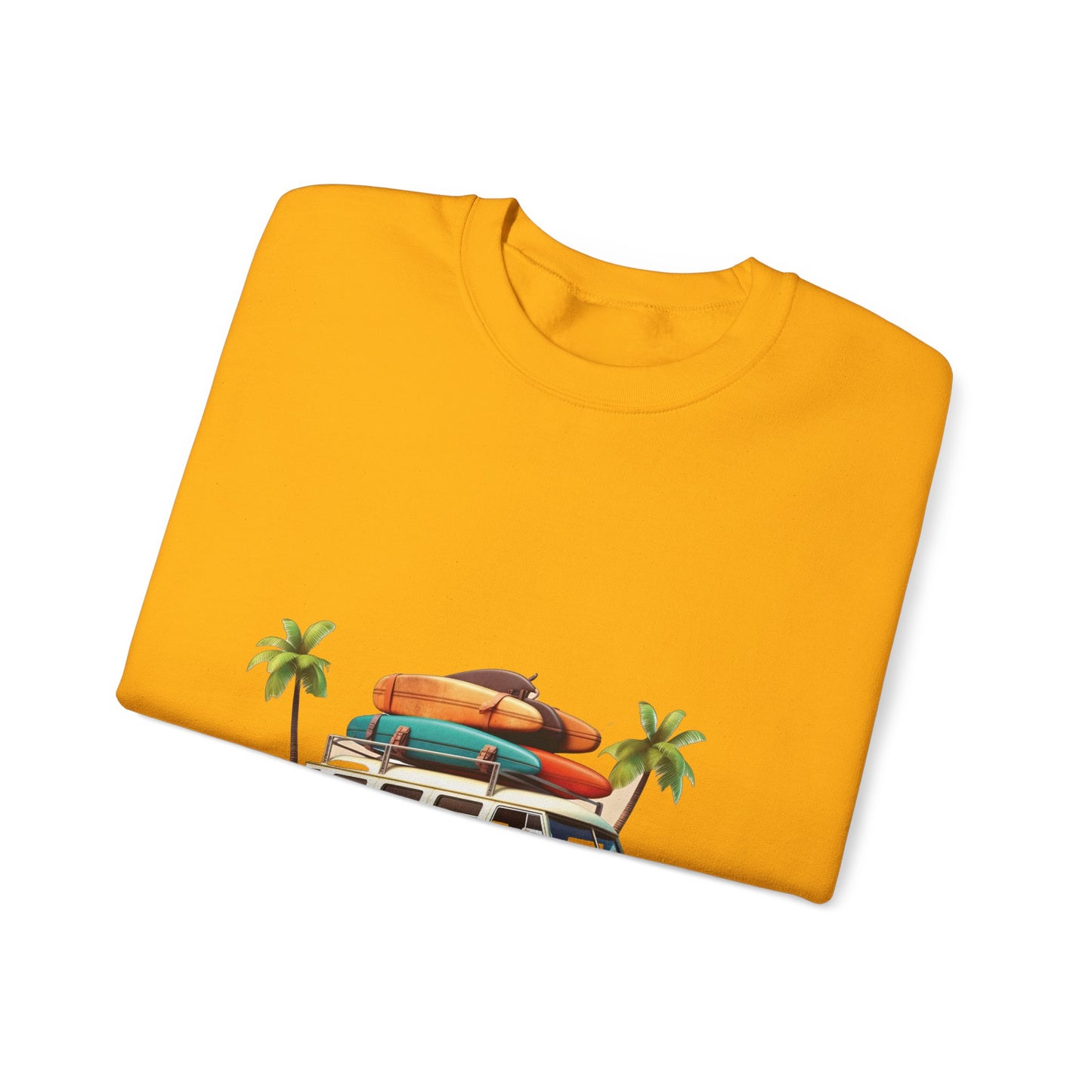 Retro Surf Van - Unisex Heavy Blend™ Crewneck Sweatshirt