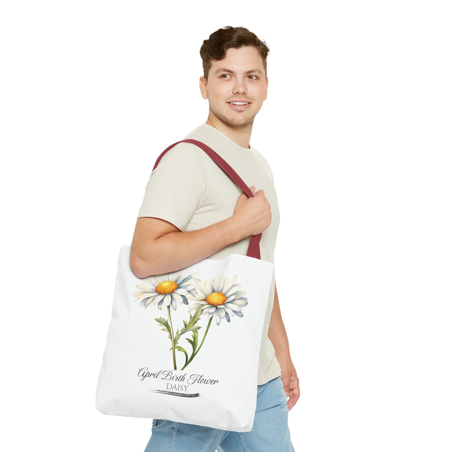 April Birth Flower: Daisy - Tote Bag (AOP)