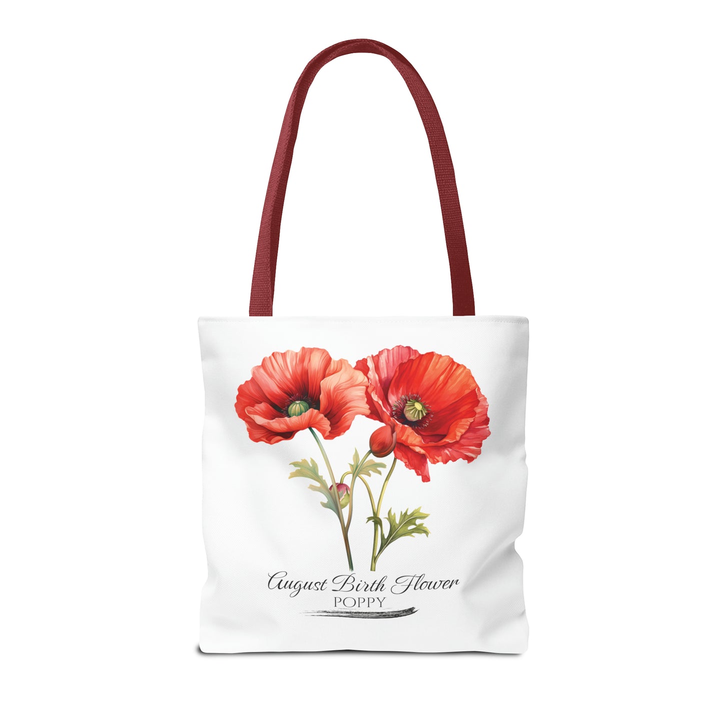 August Birth Flower: Poppy - Tote Bag (AOP)