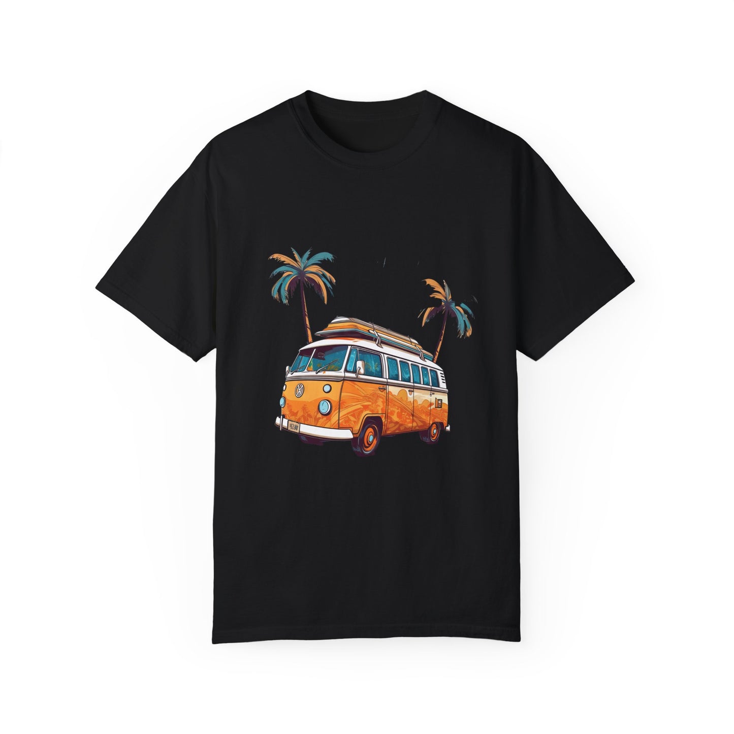 Retro Surf Van: Unisex Garment-Dyed T-shirt