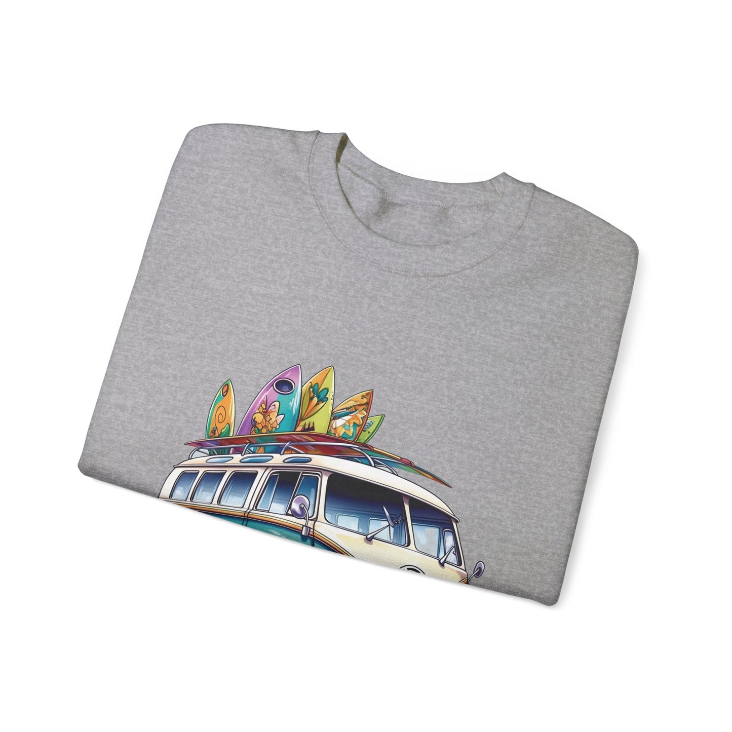 Retro Surf Van - Unisex Heavy Blend™ Crewneck Sweatshirt