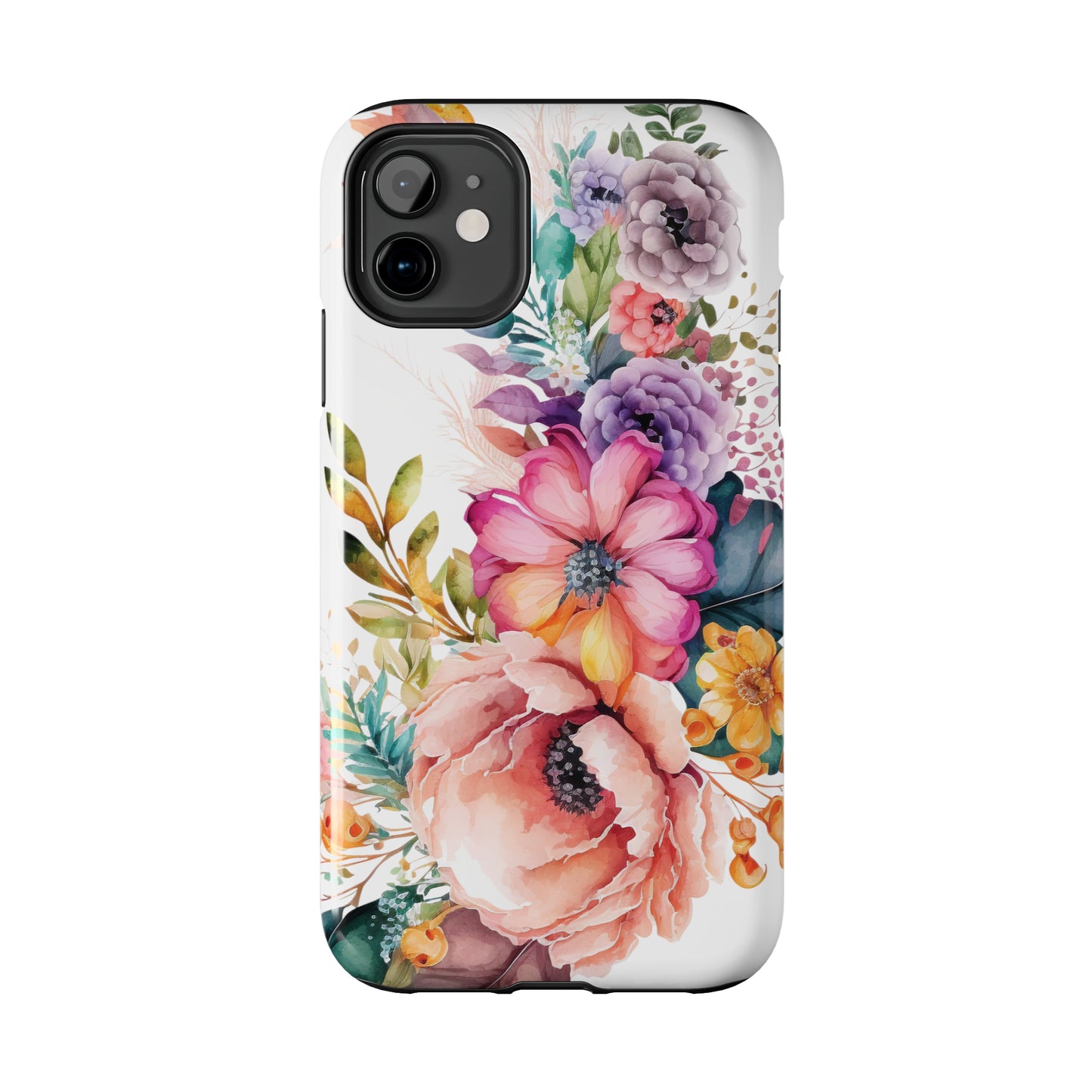 Tough Phone Cases: Watercolor Flowers