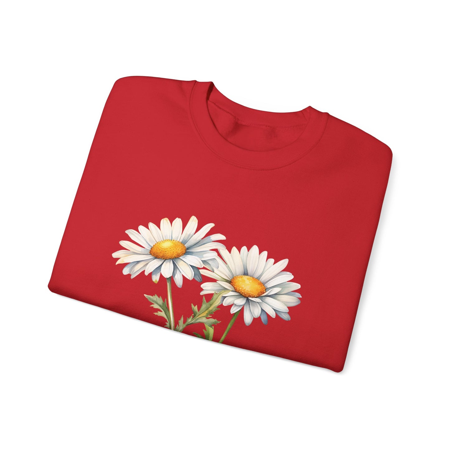 April Birth Flower (Daisy) - Unisex Heavy Blend™ Crewneck Sweatshirt