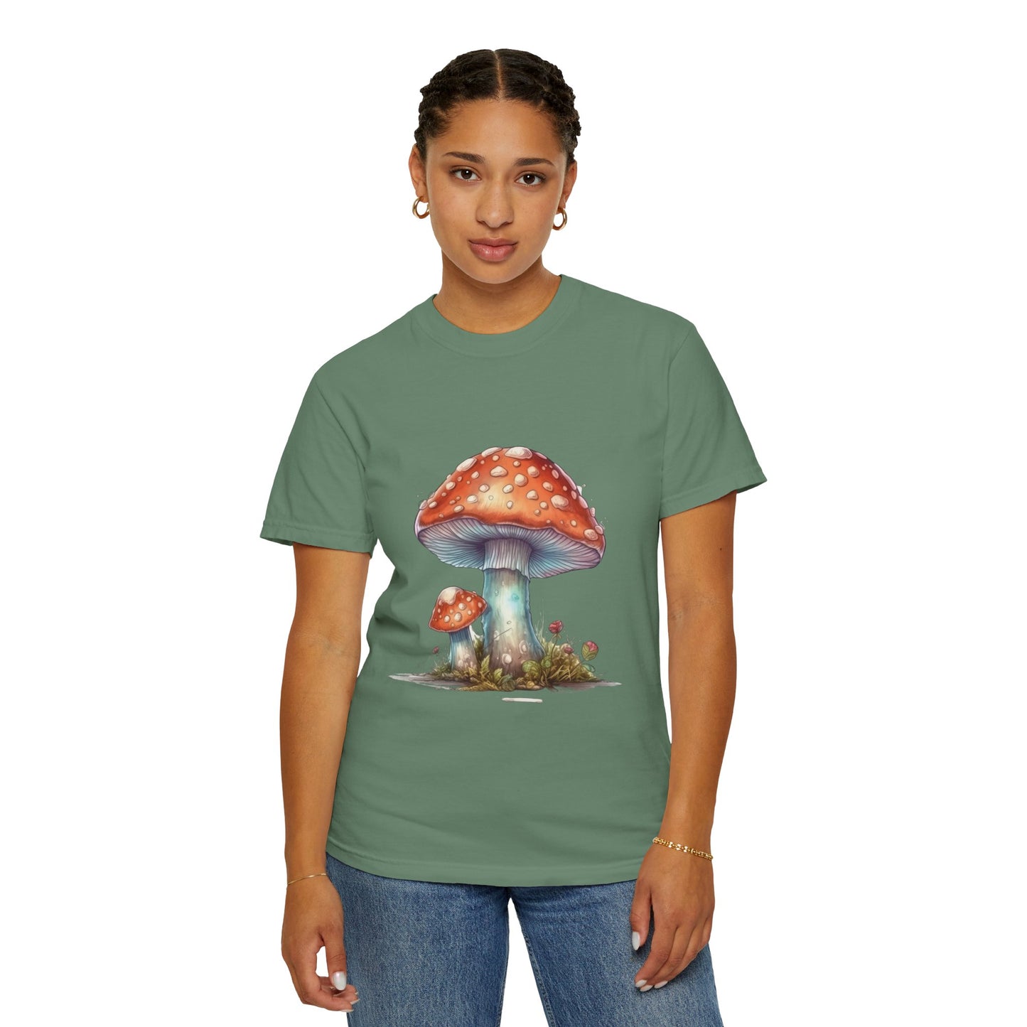 Fantasy Mushroom-27: Unisex Garment-Dyed T-shirt