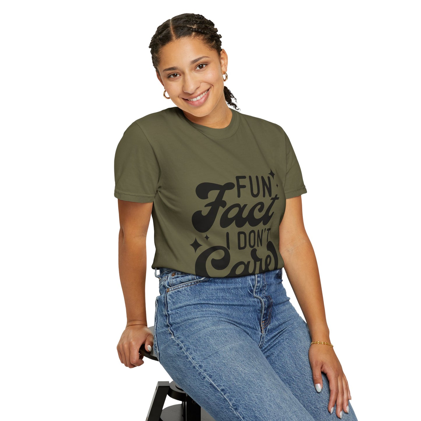 Fun fact - I don't care - Unisex Garment-Dyed T-shirt