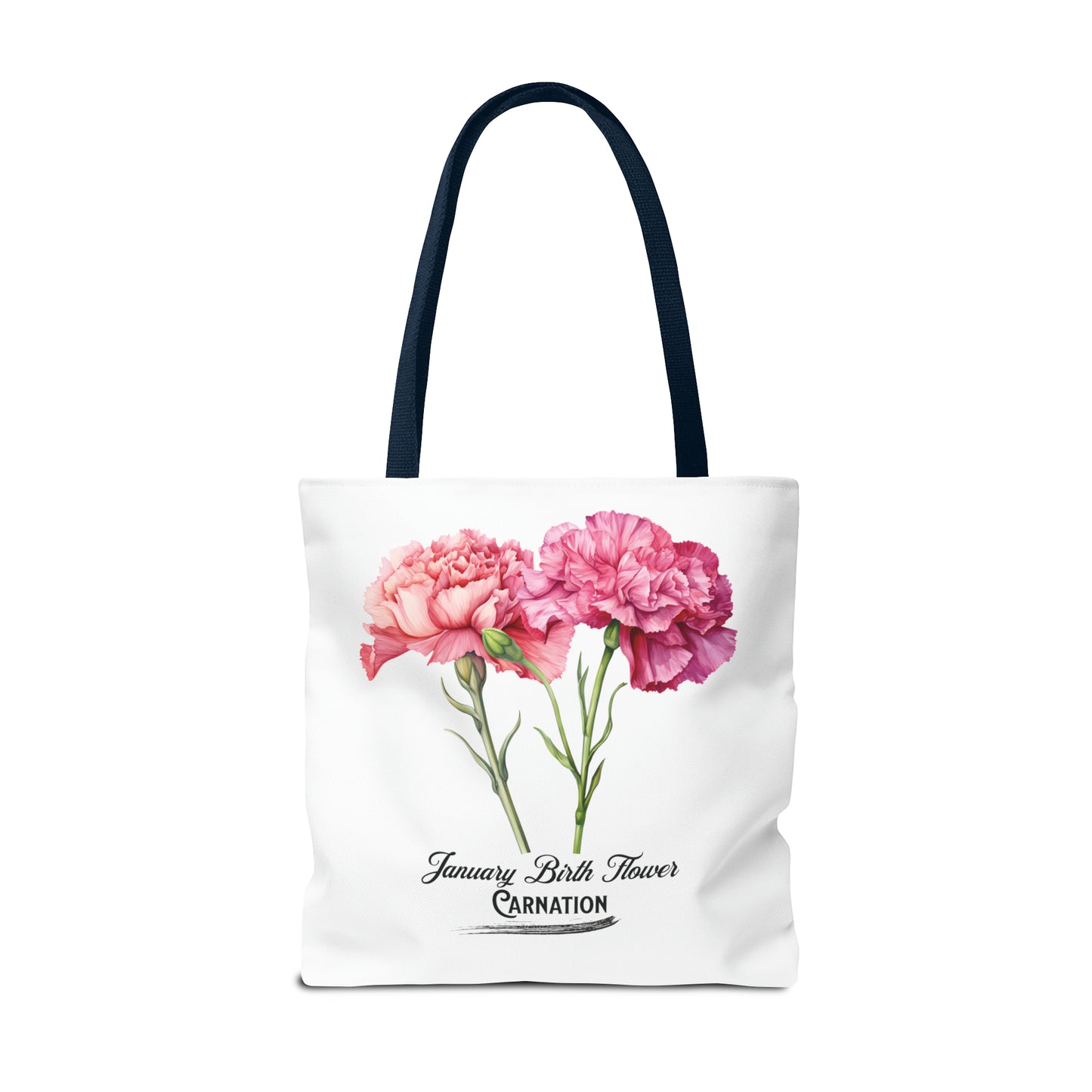 January Birth Flower: Carnation - Tote Bag (AOP)