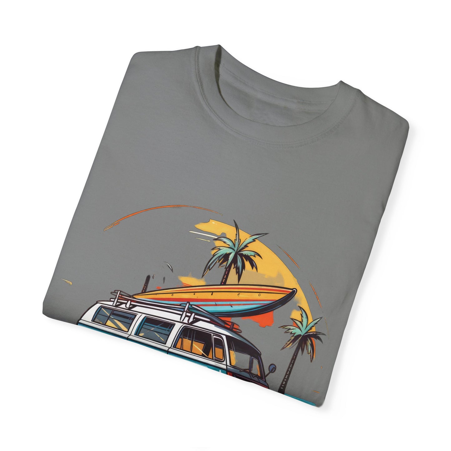 Retro Surf Van: Unisex Garment-Dyed T-shirt