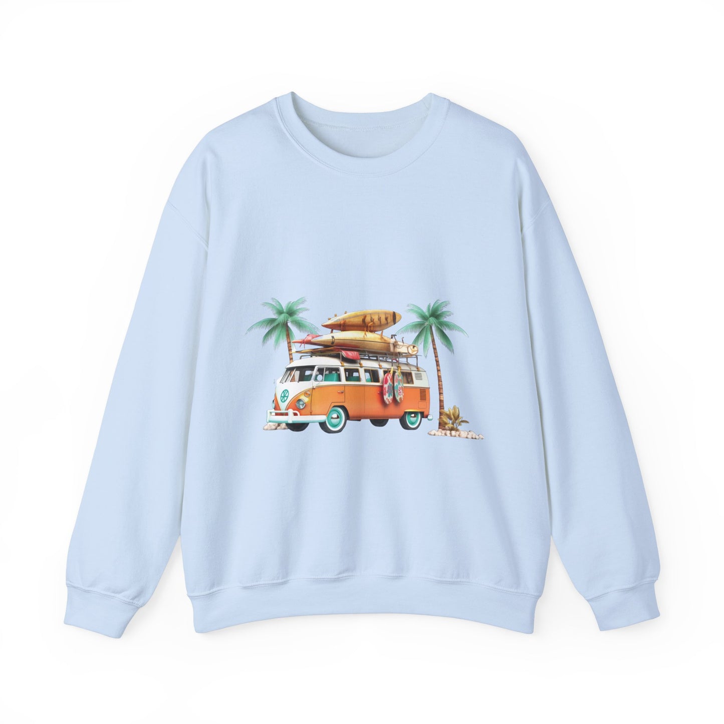 Retro Surf Van - Unisex Heavy Blend™ Crewneck Sweatshirt