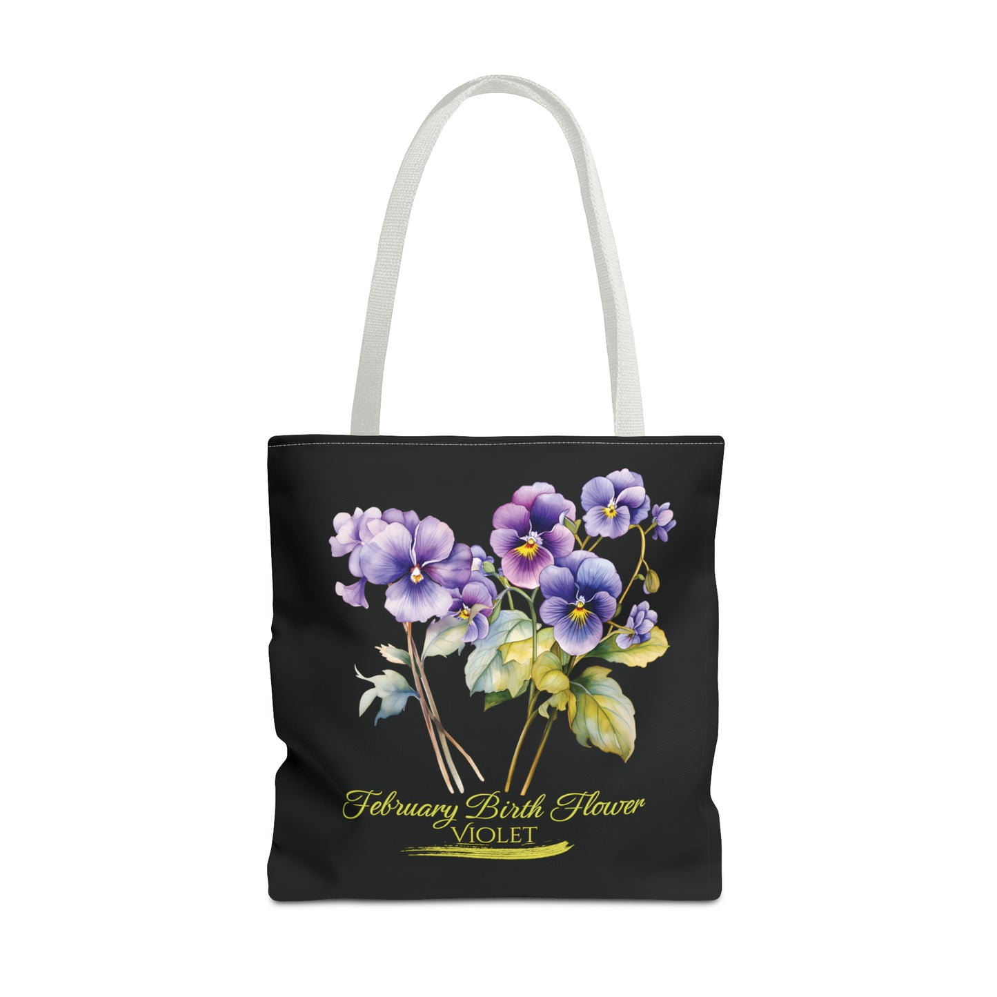 February Birth Flower: Violet - Tote Bag (AOP)