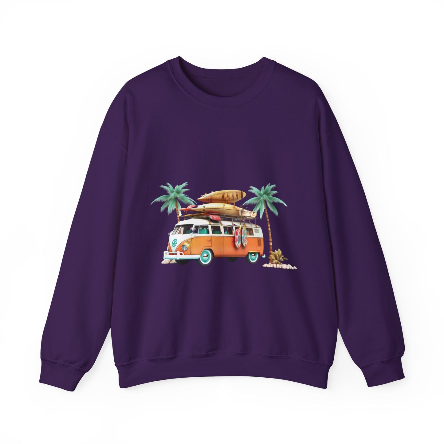 Retro Surf Van - Unisex Heavy Blend™ Crewneck Sweatshirt