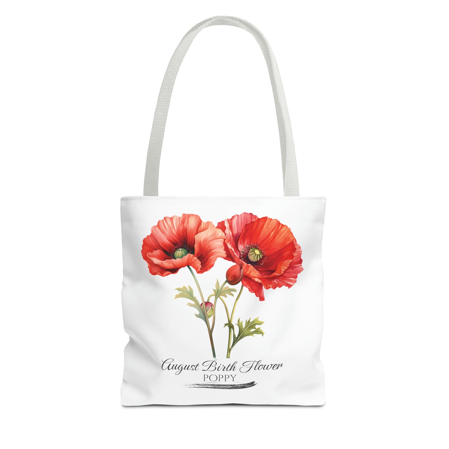 August Birth Flower: Poppy - Tote Bag (AOP)