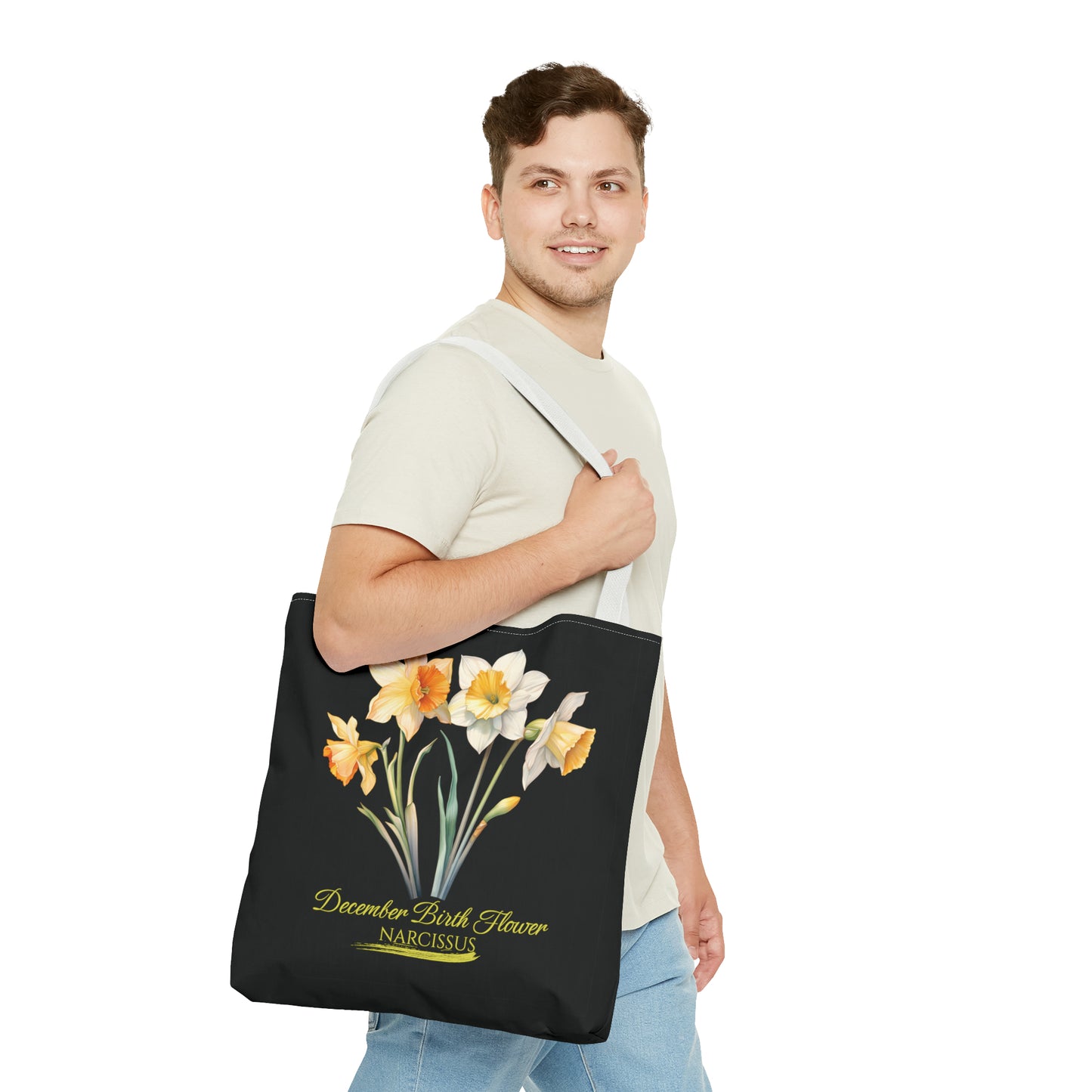 December Birth Flower: Narcissus - Tote Bag (AOP)