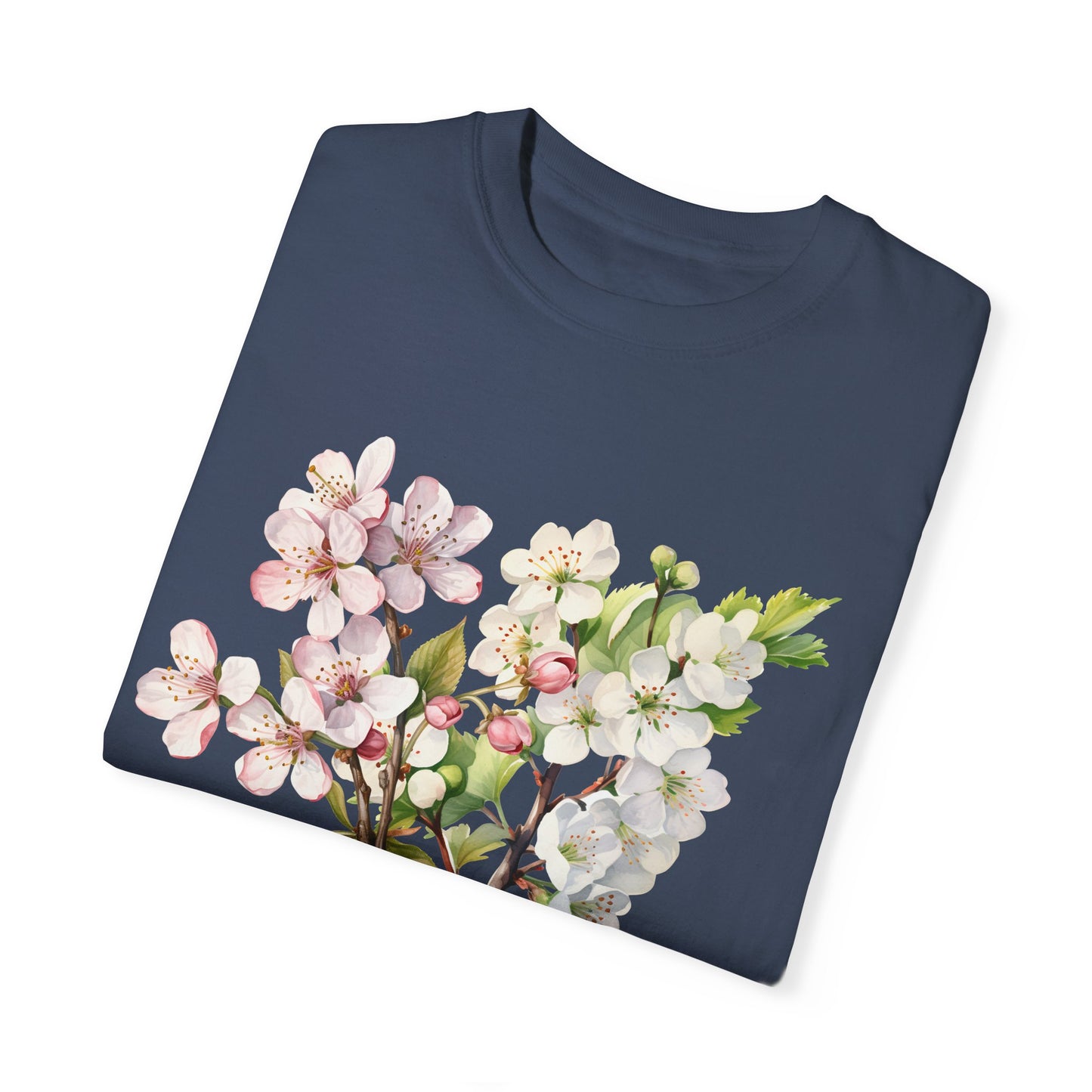 May Birth Flower "Hawthorn" (For Dark Fabric) - Unisex Garment-Dyed T-shirt