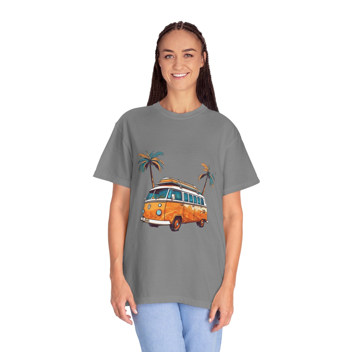 Retro Surf Van: Unisex Garment-Dyed T-shirt