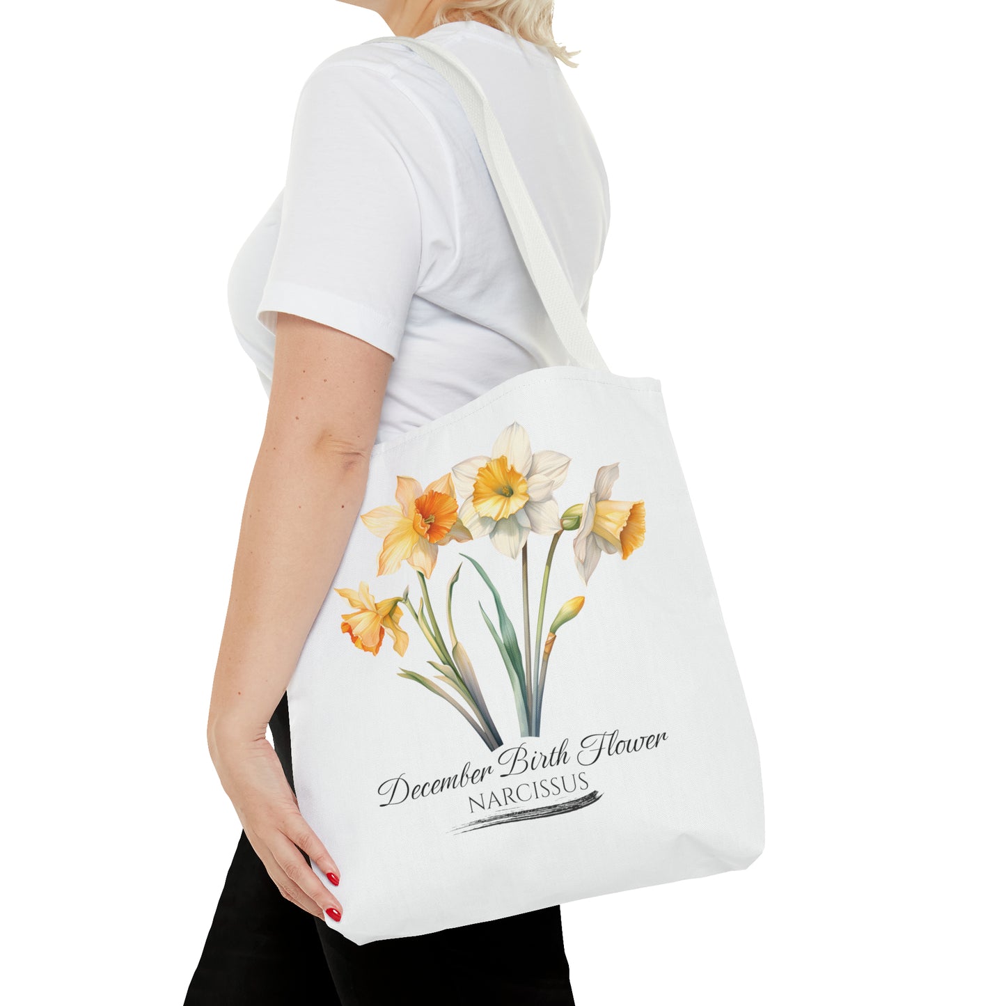 December Birth Flower: Narcissus - Tote Bag (AOP)