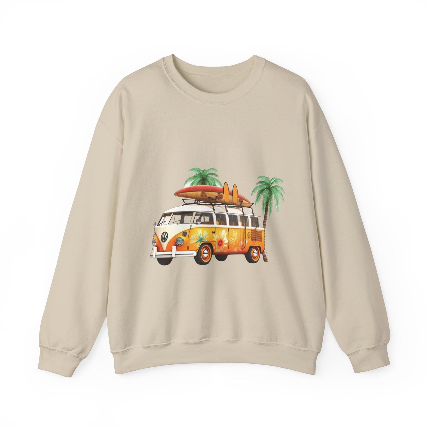 Retro Surf Van - Unisex Heavy Blend™ Crewneck Sweatshirt