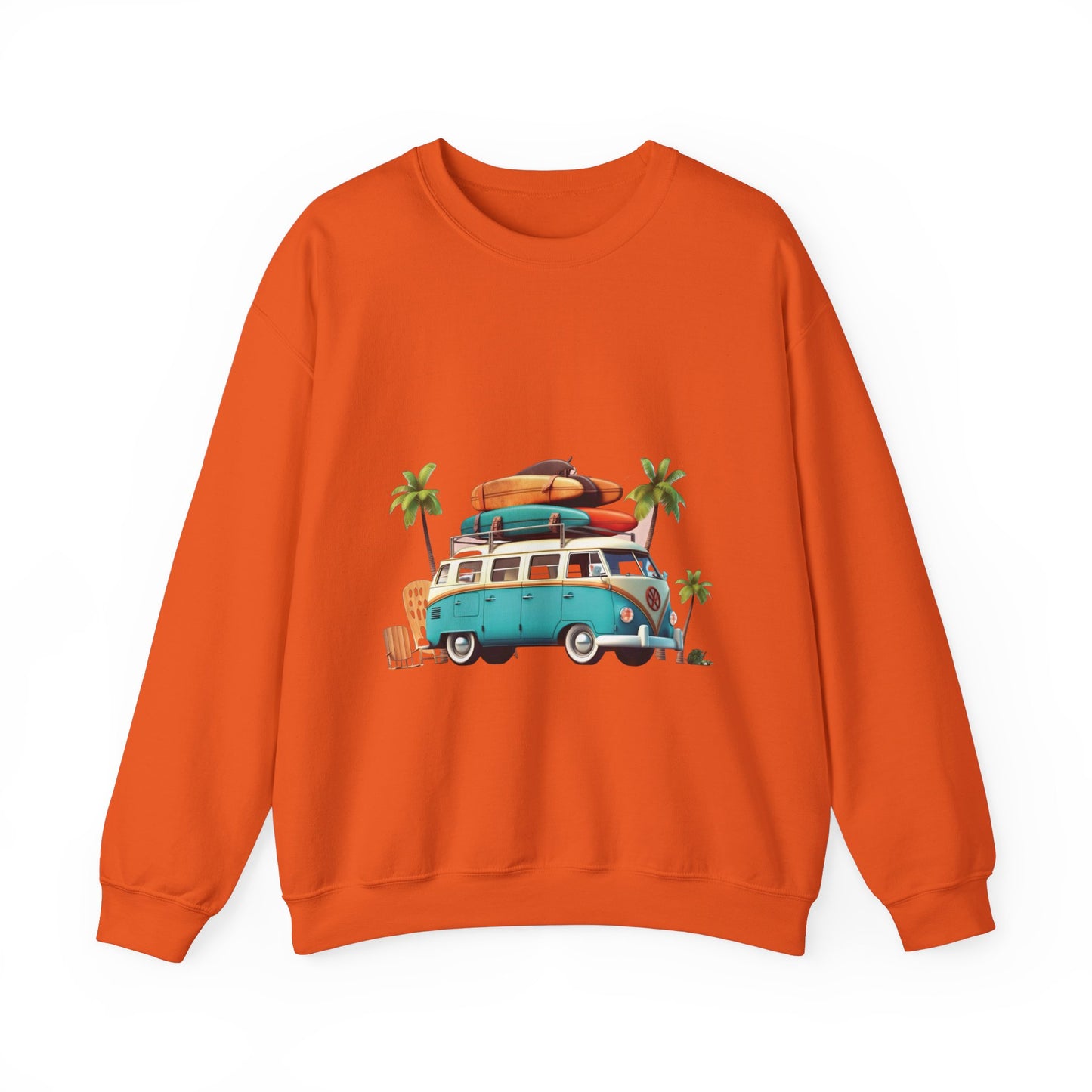 Retro Surf Van - Unisex Heavy Blend™ Crewneck Sweatshirt