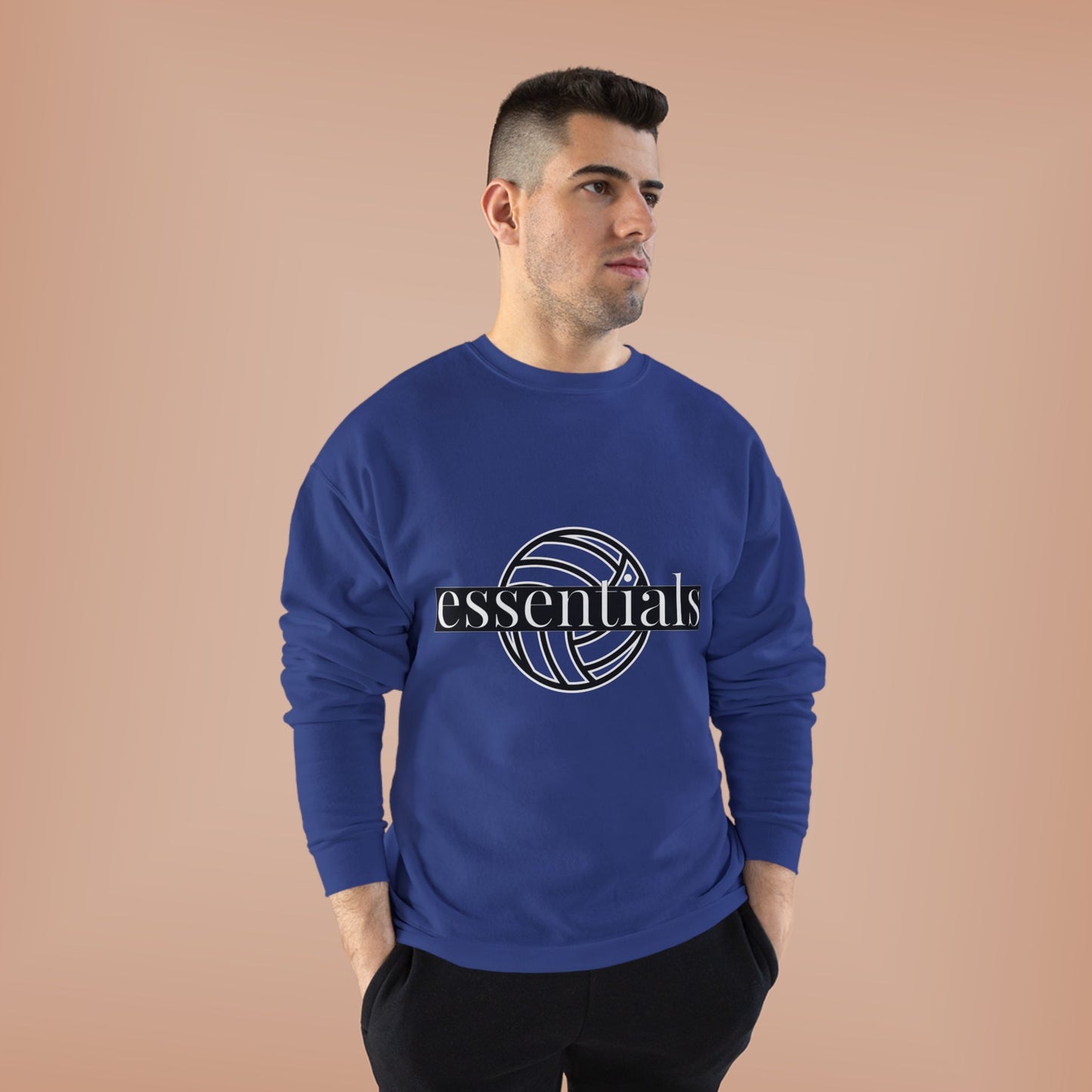 Unisex Eco-Friendly Volleyball Sweatshirt, Casual Sportswear for Athletes, Great for Gifts, Team Spiritwear, Eco-Conscious Fashion