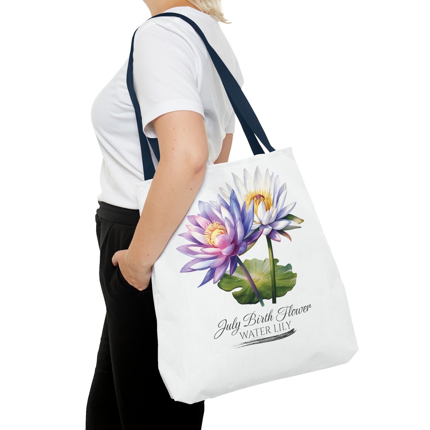 July Birth Flower: Water Lily - Tote Bag (AOP)